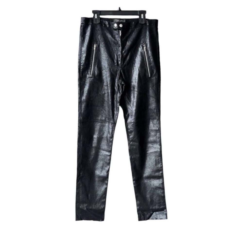 Isabel Marant black leather pants size 38